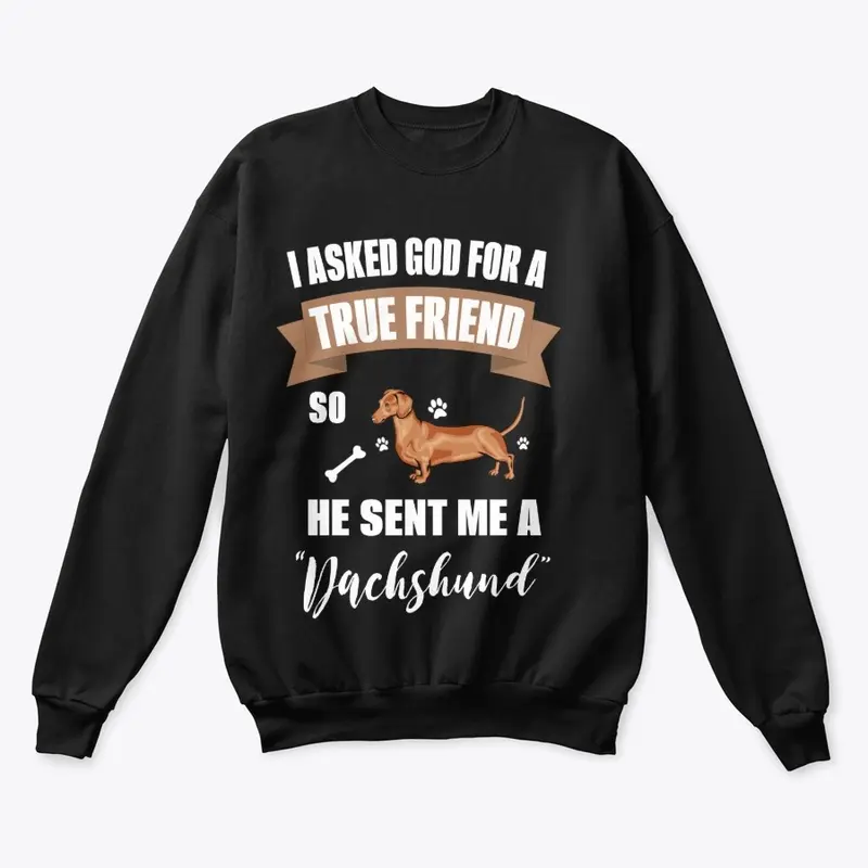 I Ask God For A friend He Sent Dachshund